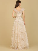 Lara 29196 - Lace Embellished A-Line Dress-Lara-Lara