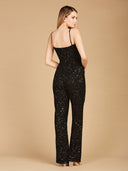Lara 29204 - Beaded Spaghetti Strap Jumpsuit