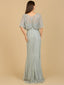 Lara 29207 - Cape Sleeve V-Neck Gown with Geometric Beading-Dress-Lara-Lara