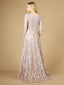 Lara 29212 - Long Sleeve V-Neck Ballgown-Dress-Lara-Lara