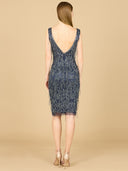 Lara 29216 - Fringe Cocktail Dress-Dress-Lara-Lara