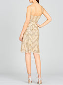 Lara 29218 - Beaded Midi Dress-Dress-Lara-Lara