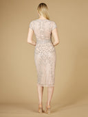Lara 29225 - Cap Sleeve Midi Gown-Dresses-Lara-Lara