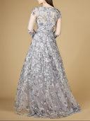 Lara 29239 - A-line Gown With Long Sleeves, V-Neckline-Dress-Lara-Lara