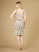 Lara 29272 - Print Midi Length Dress-Dresses-Lara-Lara