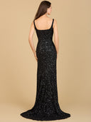 Lara 29285 - Sweetheart Neckline, Beaded Gown with Slit-Dresses-Lara-Lara