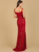 Lara 29285 - Sweetheart Neckline, Beaded Gown with Slit-Dresses-Lara-Lara