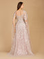 Lara 29300 - Lace Gown with Cape Sleeves, Sweetheart Neckline