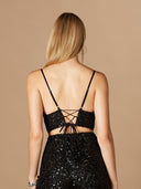 Lara 29305- Spaghetti Strap Beaded Top