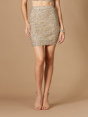 Lara 29308 - Beaded Short Skirt