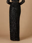 Lara 29311 - Long Side-Slit Beaded Skirt