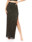 Lara 29311 - Long Side-Slit Beaded Skirt