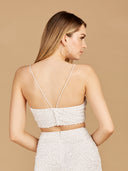 Lara 29312 - Spaghetti Strap Beaded Top