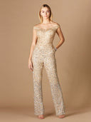 Lara 29313 - Beaded Bridal Off Shoulder Jumpsuit