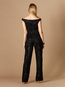 Lara 29323 - Beaded Off Shoulder Jumpsuit
