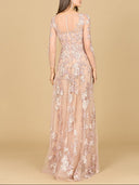 Lara 29327 - Long Sleeve Modest Lace Gown-Dress-Lara-Lara