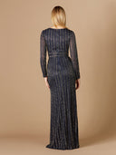 Lara 29343 - Long Sleeve Beaded Gown