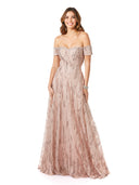 Lara 29354 - Off Shoulder A-line Gown