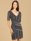 Lara 29357 - Short Sleeve Beaded Cocktail-Dresses-Lara-4-Navy-Lara