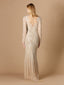 Lara 29360- Fitted Long Sleeve Beaded Gown