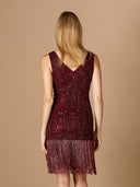 Lara 29361 - Beaded Fringe Cocktail Dress