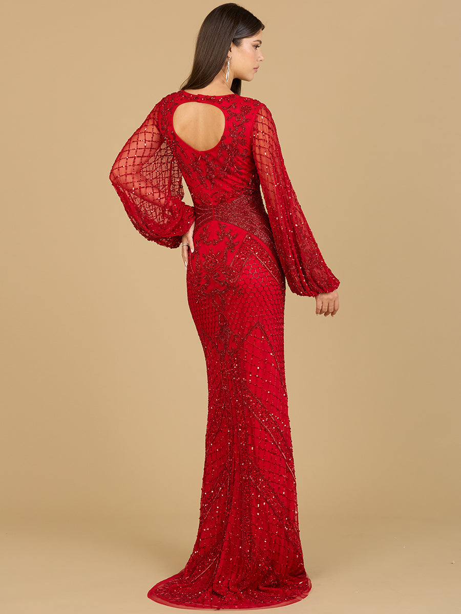 Lara anastasia lace gown with flutter sleeves sales