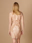 Lara 29367 - Long Sleeve Beaded Cocktail Dress