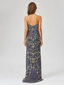 Lara 29373 - Beaded Tank Dress with Slit