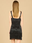 Lara 29488 - Beaded Fringe Cocktail Dress-Dress-Lara-Lara