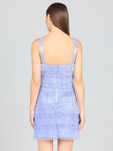 Lara 29488 - Beaded Fringe Cocktail Dress-Dress-Lara-Lara