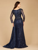 Lara 29620 - Lace Skirt Overlay Dress