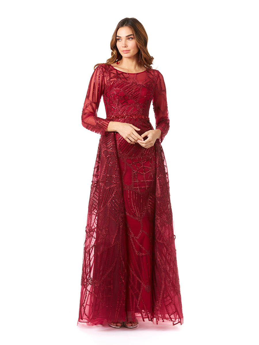 Long – York Sleeves - Gorgeous New Dress with 29633 Lara Overskirt Lara