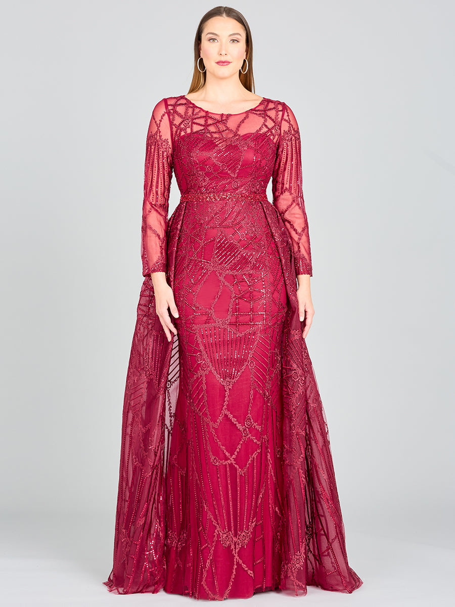 Sleeves Overskirt Lara Dress New with Gorgeous York - 29633 Long – Lara