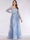 Lara 29782 - Beaded Lace Overskirt Ballgown