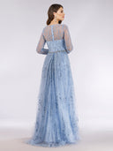 Lara 29782 - Beaded Lace Overskirt Ballgown