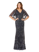 Lara 29838 - Angel Wing Beaded Gown