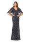 Lara 29838 - Angel Wing Beaded Gown