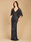 Lara 29838 - Angel Wing Beaded Gown