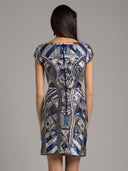 Lara 29909 - Beaded, V-neck Mini Dress