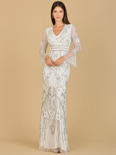 Lara 33435 - Long Sleeve Ethereal Bridal Gown-Dress-Lara-4-Ivory-Lara