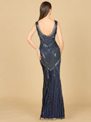 Lara 33552 - Fitted Dress With Tonal Beading-Dress-Lara-Lara