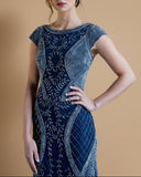 Lara 33609 - Cape Sleeve Modestly Covered Dress