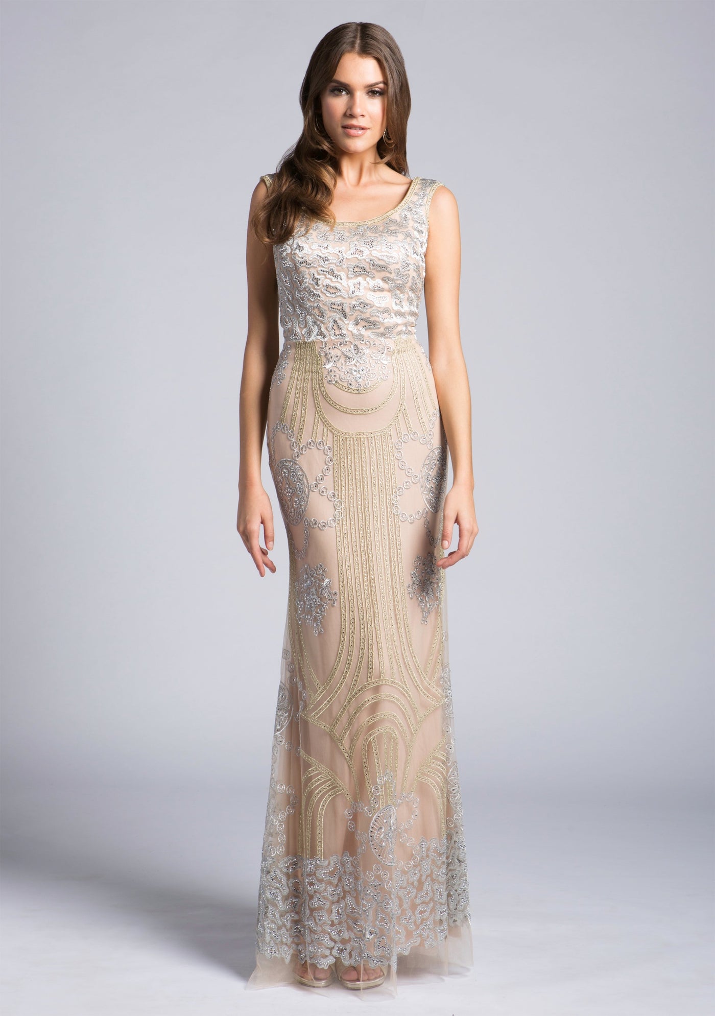 Lara 33622 - Lace Beaded Gown