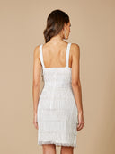 Lara Dakota Beaded Fringe Short Wedding Dress