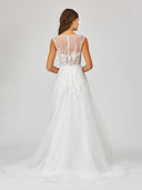 Lara 51044 - Sheer Bodice Lace Bridal Gown