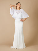 Lara Gina Beaded Tulle Capelet