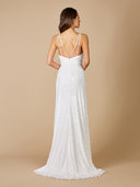 Lara Greenley Sleeveless Beaded Wedding Dress-Dress-Lara-Lara