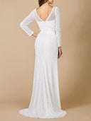 Lara Grant Long Sleeve Beaded Wedding Dress