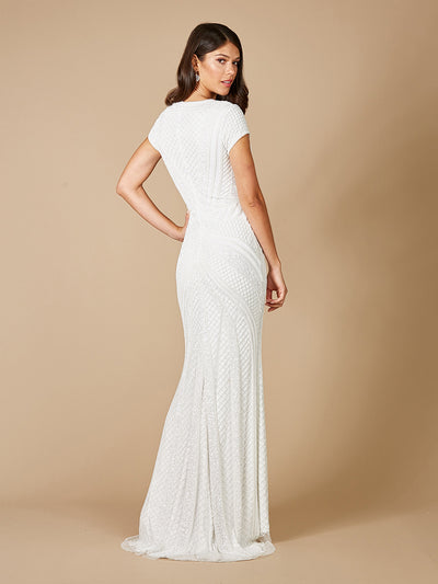 Lara Flavia Fitted Beaded Wedding Gown