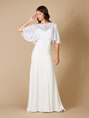 Lara Gilly Boho Beaded Pull-On Bridal Capelet